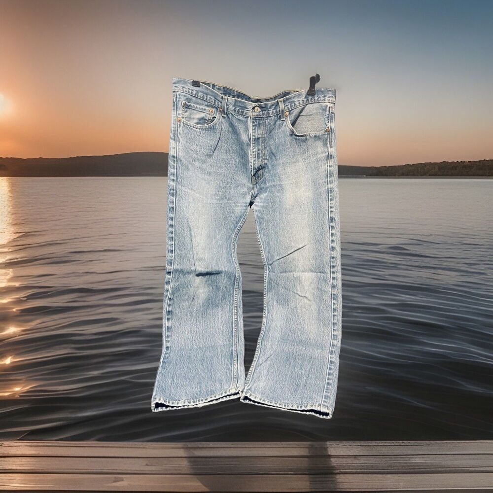 Levi's 505 Men's Cotton Jeans - Light Stonewash 38-30
